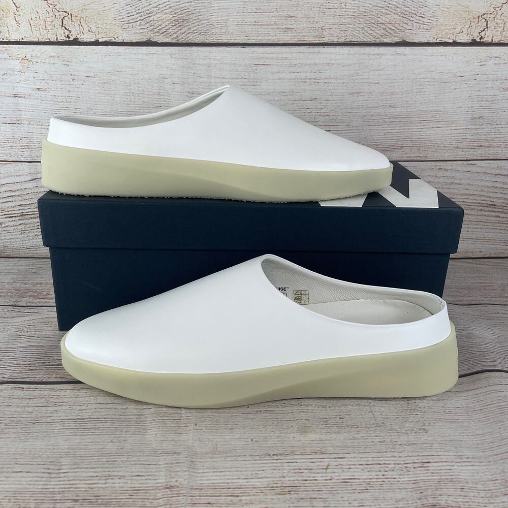 Wolf & Shepherd Cruise Mens Sz 11 Mules White Vanilla